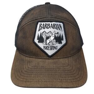 Barbarian Brewing Snapback Trucker Hat Black One Size Mesh Back Outdoor You Know